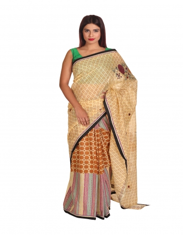 AppliquÃ©d Cotton Sari