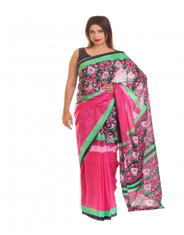 Ball Printed Floral Sari