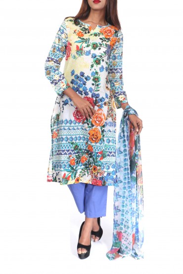 Grecian Motif Kameez Set