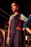 Glittery Pleated Sari Pant