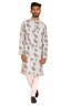 Polka Dot Geometric Print Panjabi