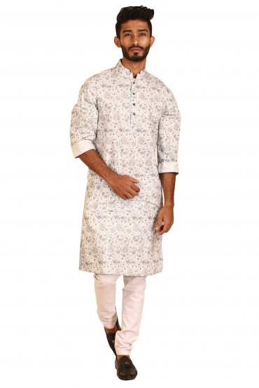 Floral Print Panjabi